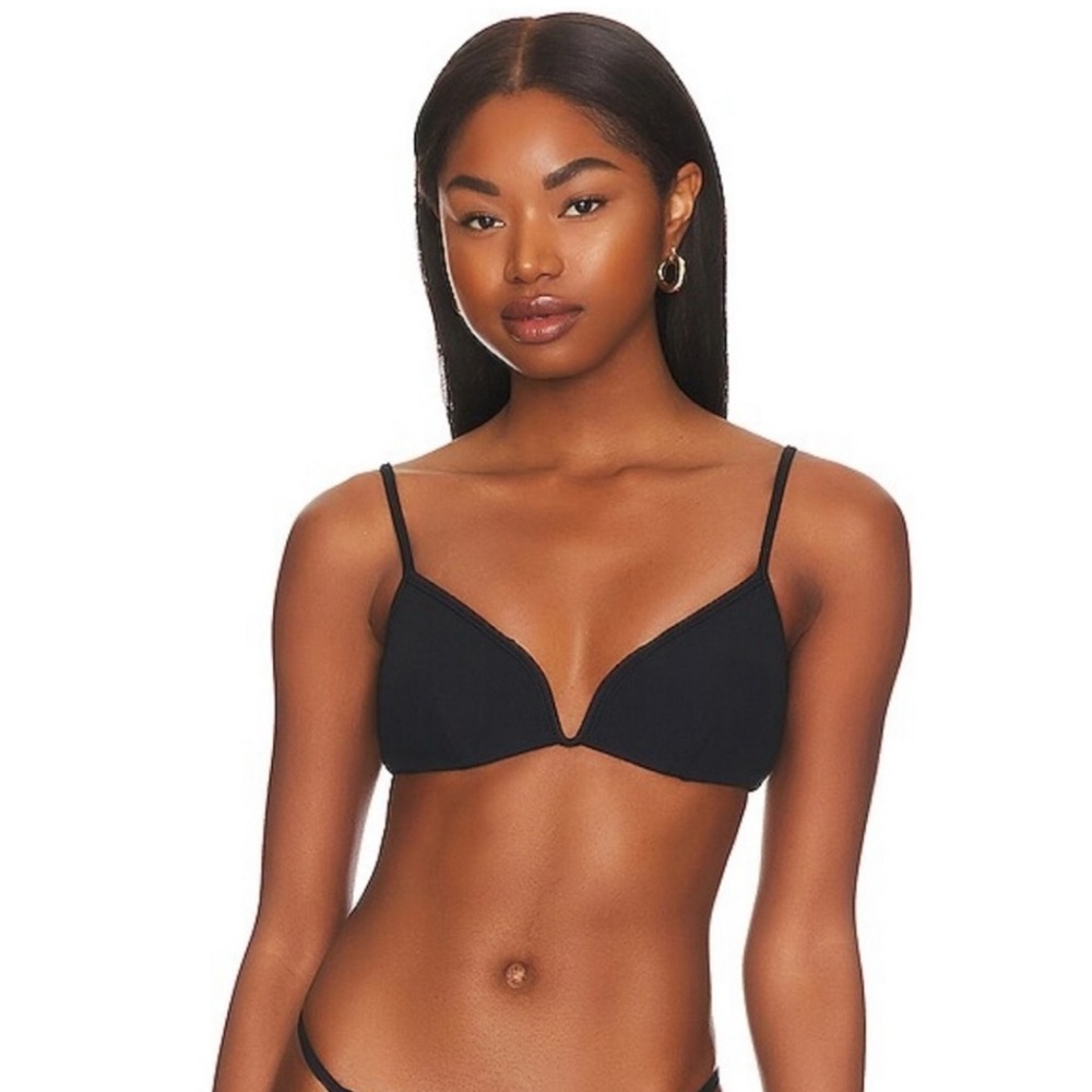 L*Space Helena Triangle Top BLACK LSPACE L SPACE NEW NWT REVOLVE XS EXTRA SMALL - Picture 1 of 4